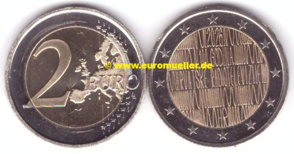 2 Euro Gedenkmünze Kroatien 2026 Radio